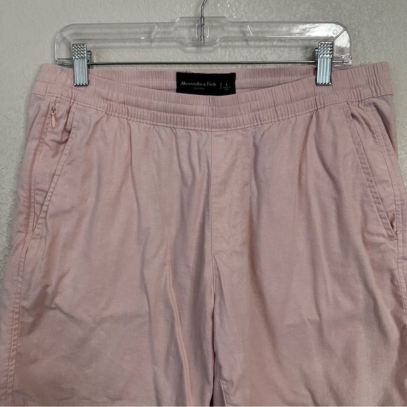 Abercrombie & Fitch Stretch Linen Cotton Blend Men’s Shorts, Sz Large - Picture 2 of 13